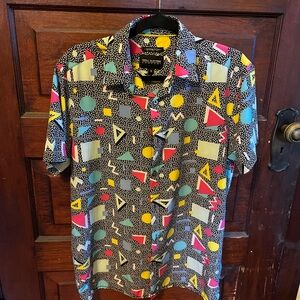 Vibrant Geometric Pattern Men's Shirt